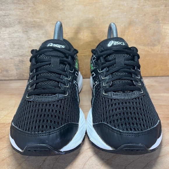 Asics Gel Cumulus 21 Womens Size 7 (5.5Y) Running Shoes Sneakers Black Green - Picture 2 of 8